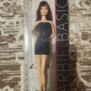 Barbie Basics Black Strapless Mini Dress Doll (Model No 03)
